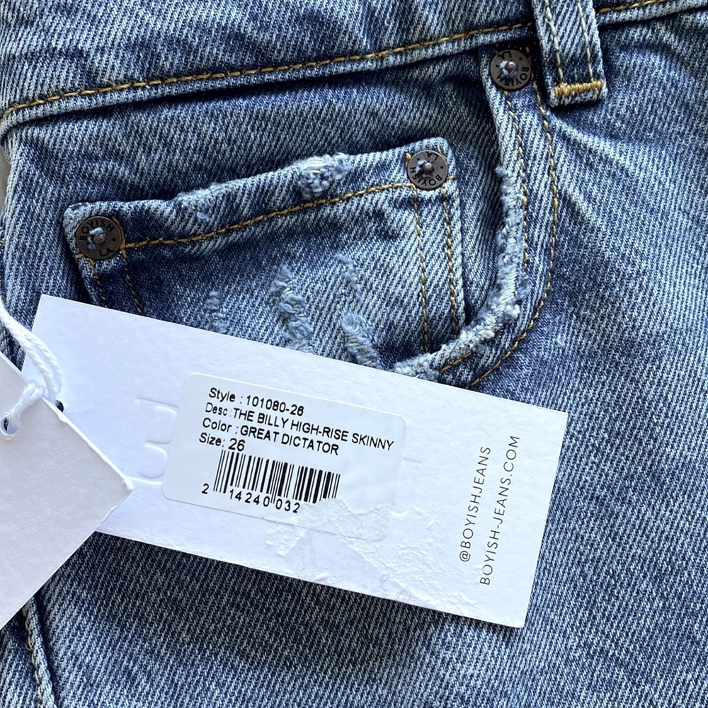 Boyish The Billy High Rise Rigid Skinny Jeans In Great Dictator - Picture 12 of 14